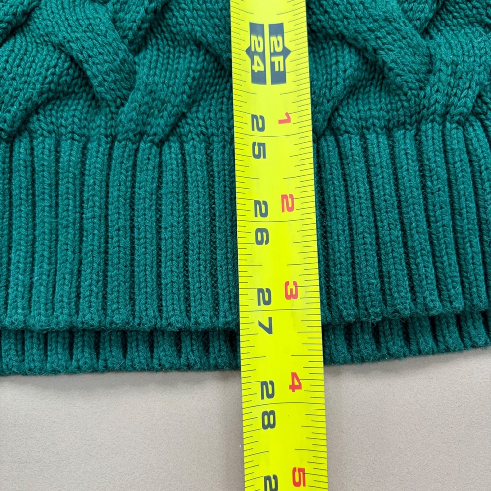 Lands End Drifter Hunter Green Cable Knit Sweater Womens 2X 20W-22W Fisherman - Picture 6 of 11